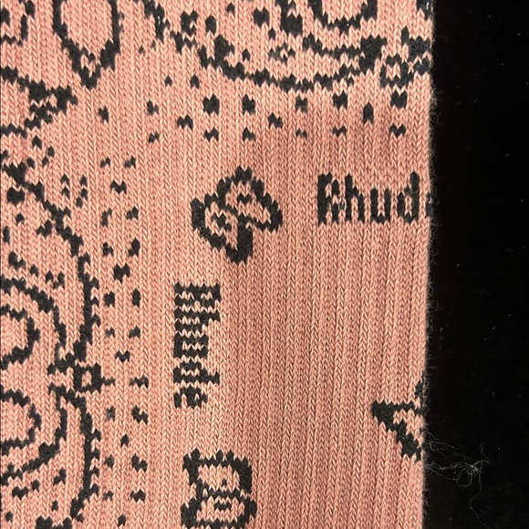Rhude Dusty Pink Patterned Socks - Picture 3 of 3
